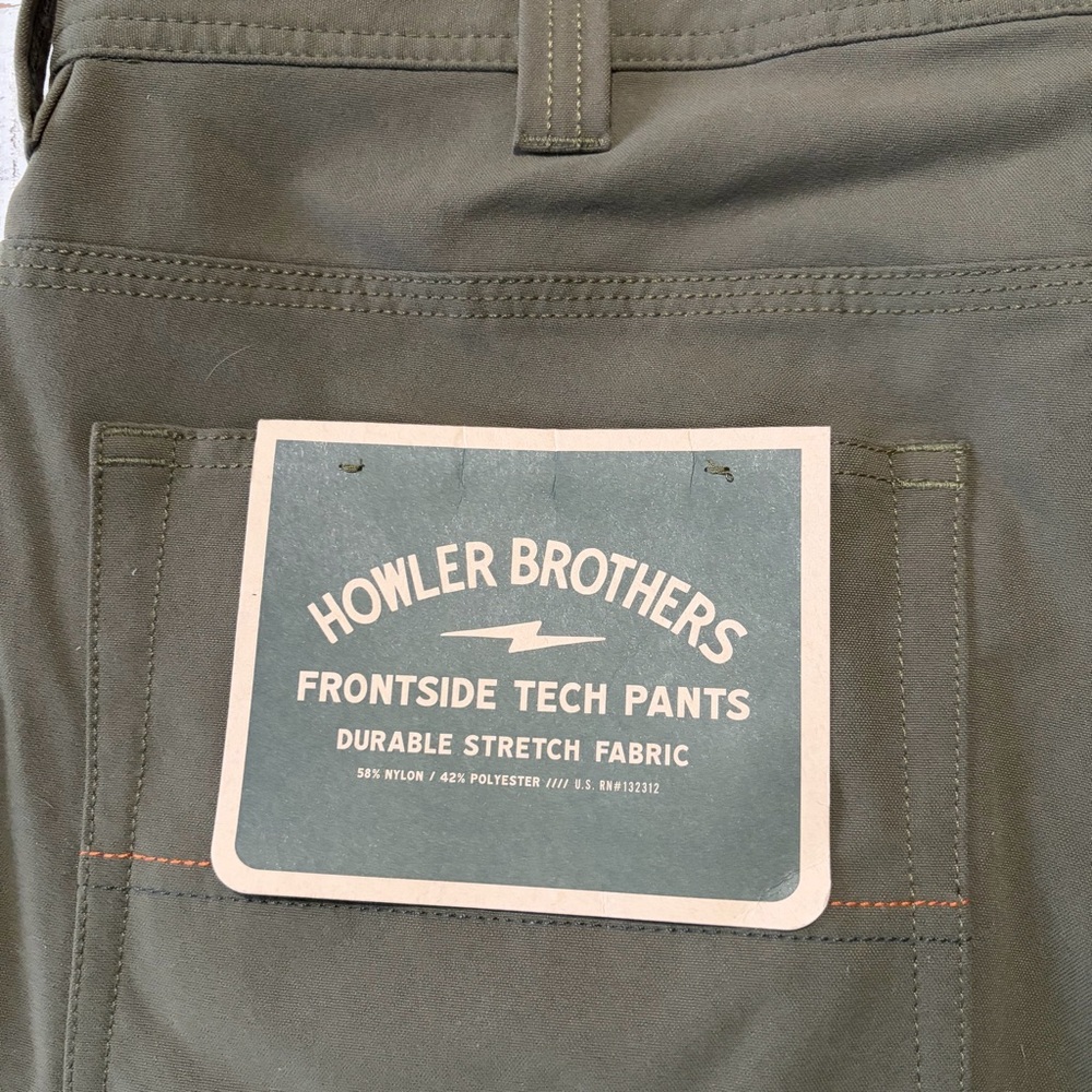 Howler Brothers Olive Green Men's Pants - Picture 12 of 14